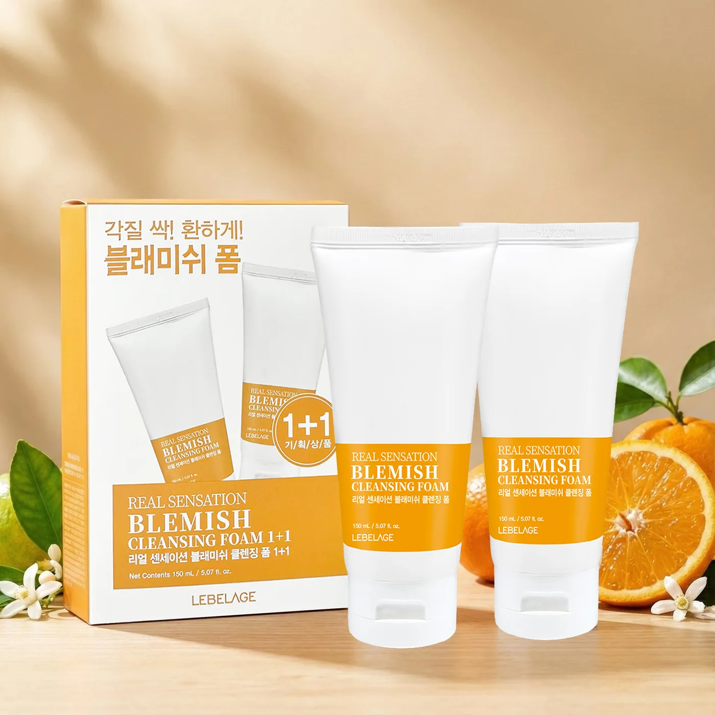 Lebelage Real Sensation Blemish Cleansing Foam 1+1